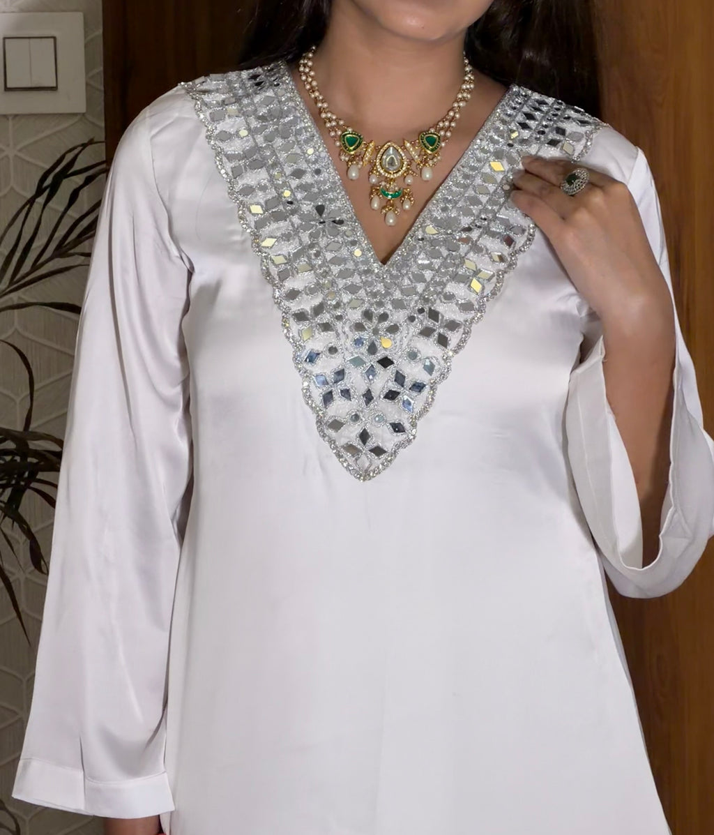 Sitara Stone white kurta set
