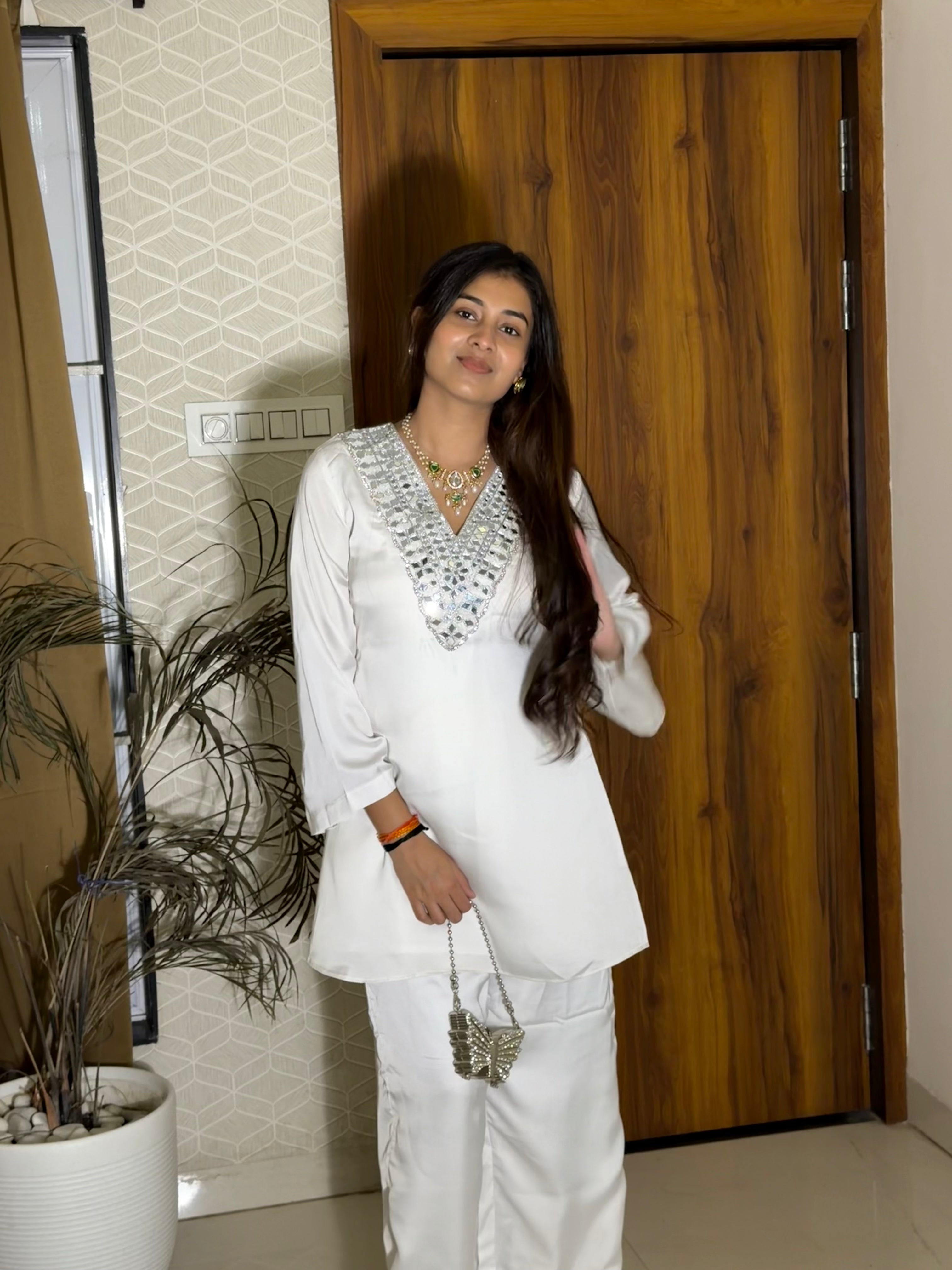 Sitara Stone white kurta set